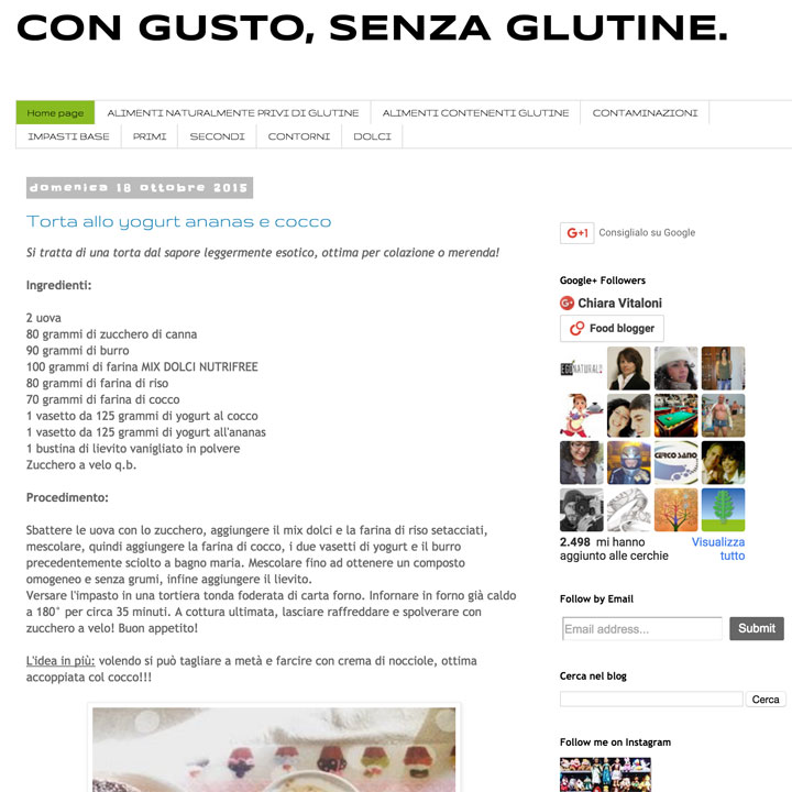 Con gusto, senza glutine