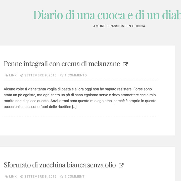 Diario di una cuoca e di un diabetico