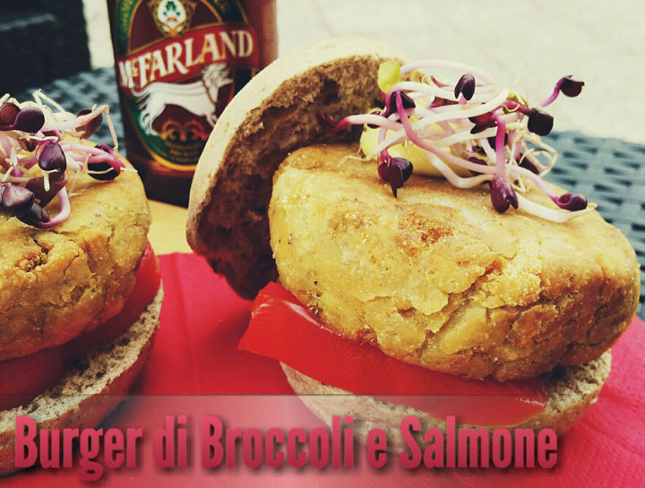 Burger di broccoli e salmone