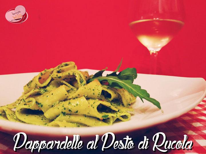 Pappardelle con pesto di rucola