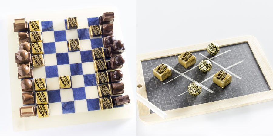 La dama e il Tris con i cioccolatini Pernigotti