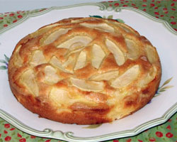 Eggless apple cake or fat