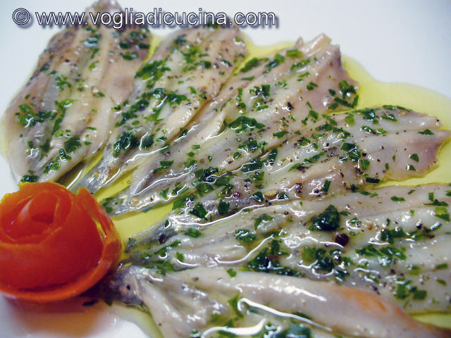 Alici marinate al limone Alici marinate al limone