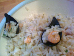 Risotto con berlucchi e frutti di mare Risotto con berlucchi e frutti di mare