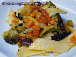Maltagliati pasta with broccoli