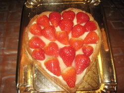 Strawberry tart valentine's day