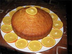 Cake with orange of enza
