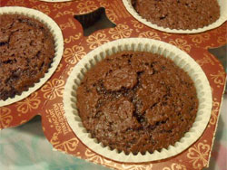 Muffin muffin with chocolate and white