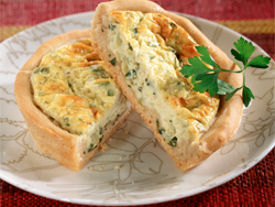 Quiche with leeks with philadelphia