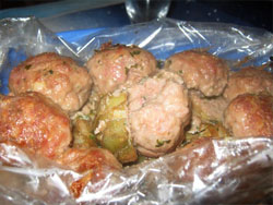 Polpette e carciofi con carta fata