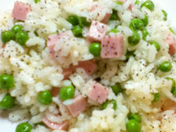 Riso, bisi e cotto Riso, bisi e cotto