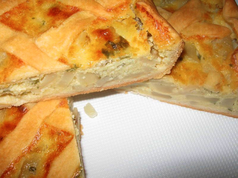 Torta salata a base di topinambur Torta salata a base di topinambur