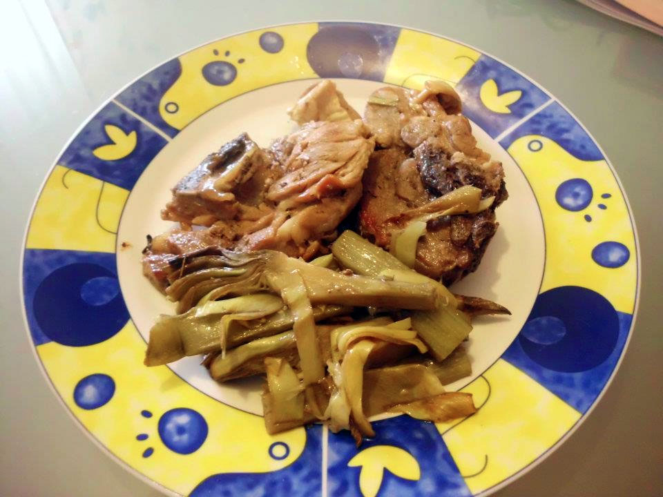 Agnello con i carciofi Agnello con i carciofi