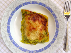 Lasagne vegetariane con zucchine e raspadura