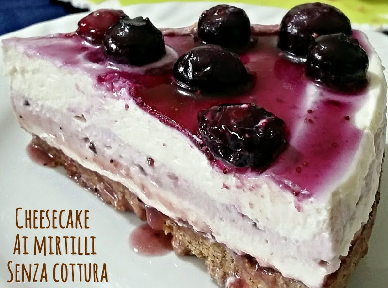 Cheesecake fredda ai mirtilli